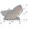 Osaki 4D Manhattan Duo Mech Massage Chair With Smart Auto Body Scan Taupe SAK53948 - Left Side Dimensions