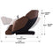 Osaki Ziva 2D Zero Gravity Full Body Massage Chair With Bluetooth Speakers Brown SAK93806 - Side Dimensions
