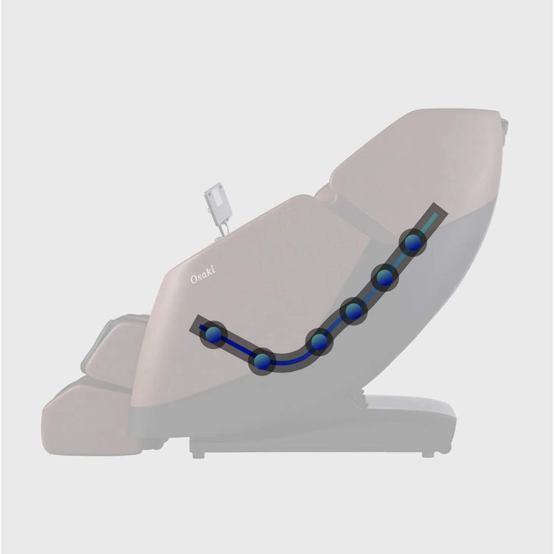 Osaki Ziva 2D Zero Gravity Full Body Massage Chair With Bluetooth Speakers Brown SAK93806 - SL Track System