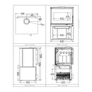 Osburn Inspire 2000 Wood Stove With 75K BTU Heat Output Dry Cordwood [OB02042] (SAK78123) SAKSBY - Dimensions View