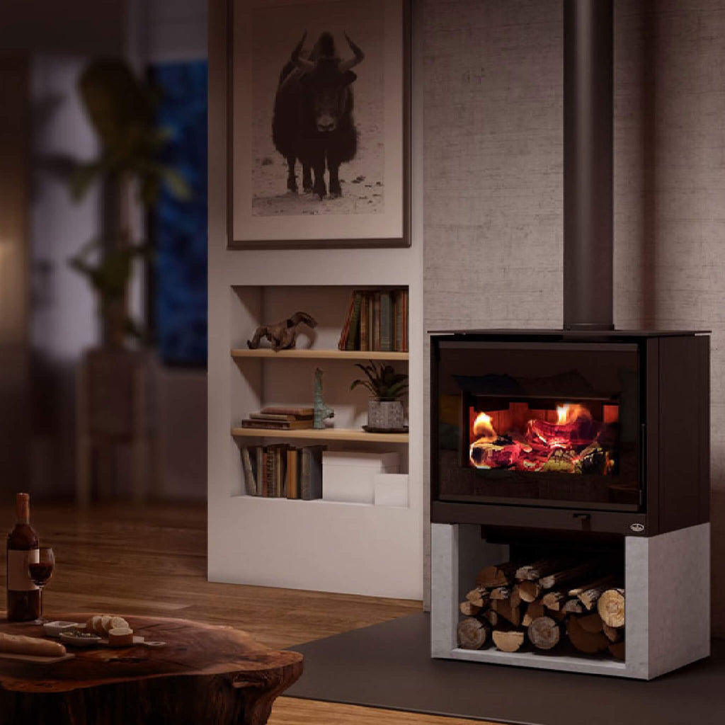Osburn Inspire 2000 Wood Stove With 75K BTU Heat Output Dry Cordwood [OB02042] (SAK78123) SAKSBY - Living Room View