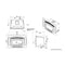 Osburn Matrix 1900 Wood Insert With 45K BTU Heat Output Dry CordWood [OB01900] (SAK23560) SAKSBY - Dimensions View