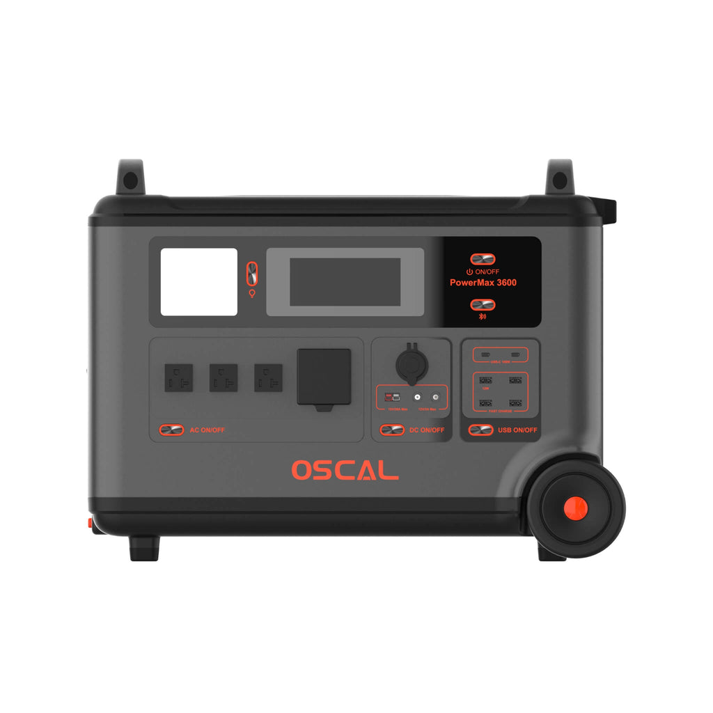 Oscal PowerMax 3600 3600WH LFP Battery Powert Station (SAK72914) - Saksby Wholesale - Front View