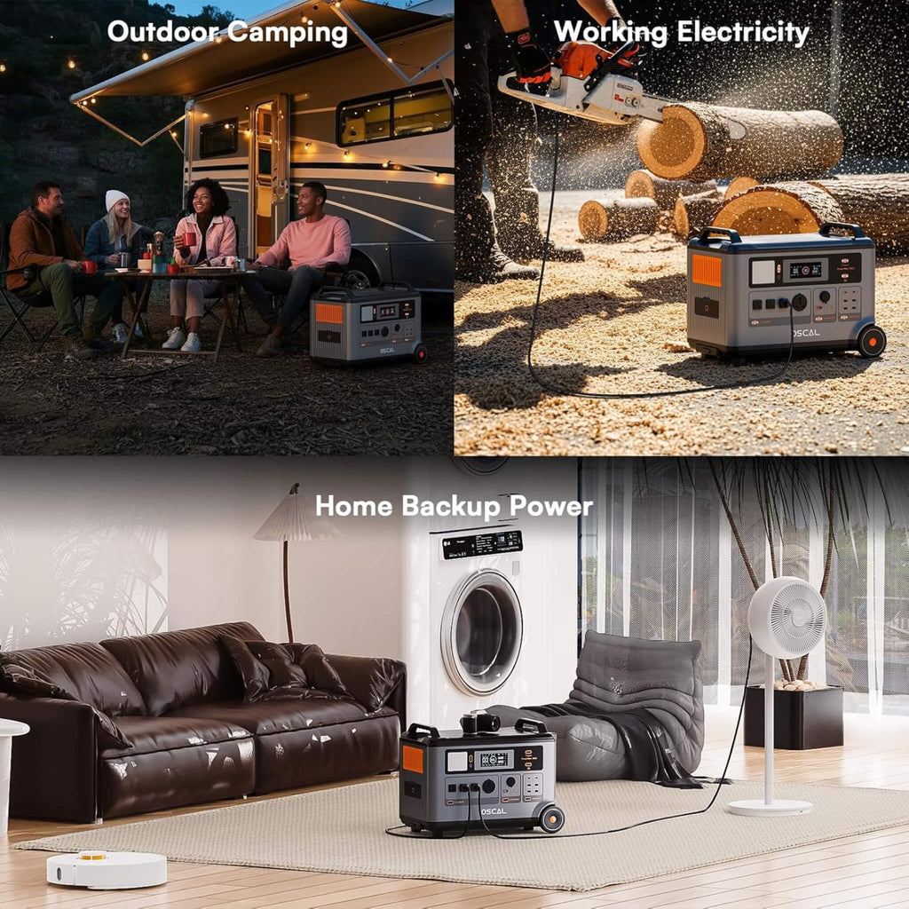 Oscal PowerMax 3600 3600WH LFP Battery Powert Station (SAK72914) - Saksby Wholesale - Features View