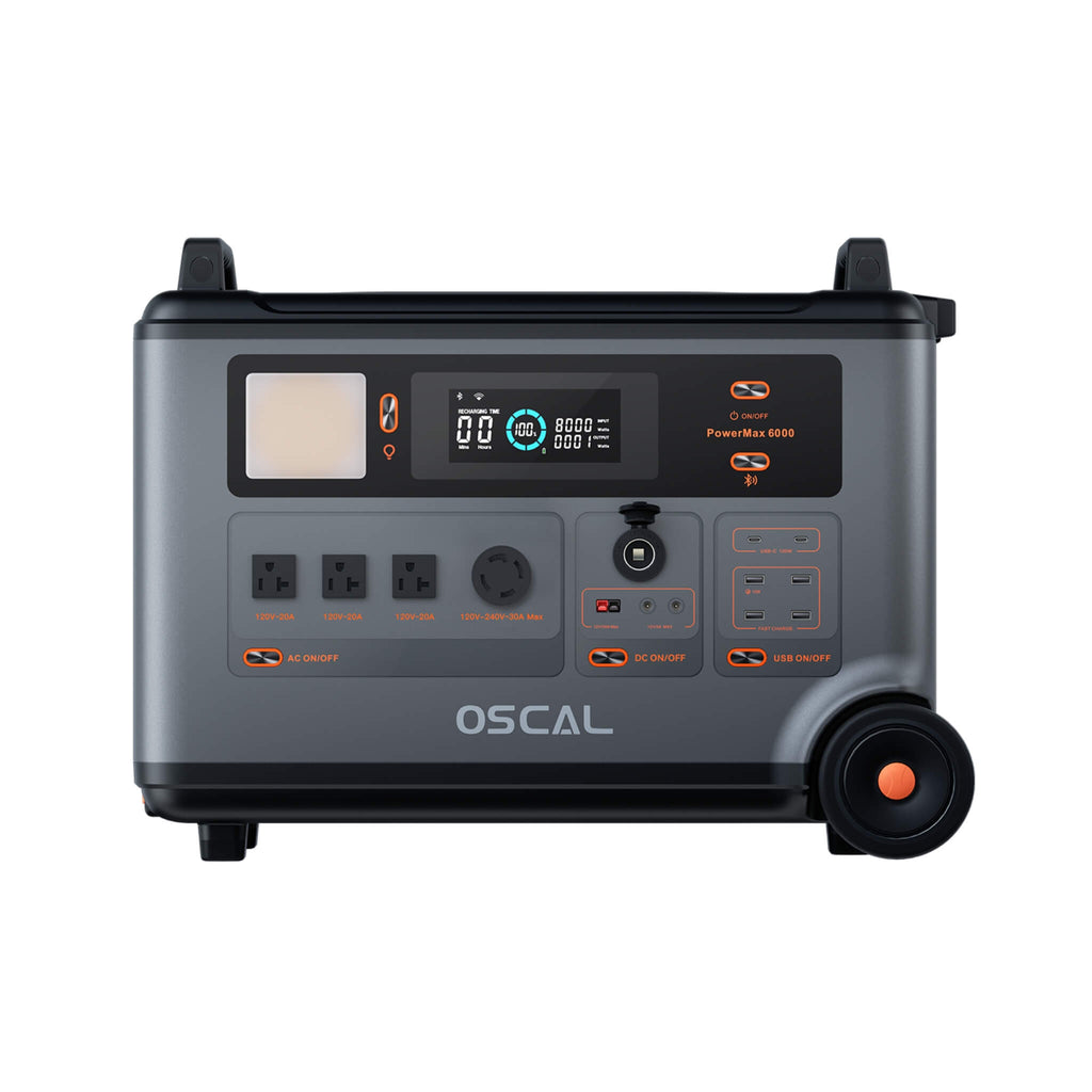 Oscal PowerMax 6000 3600WH LFP Battery Powert Station (SAK38159) - Saksby Wholesale - Front View
