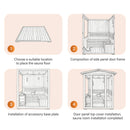 Outdoor 4-Person Traditional Cedar Steam Sauna With Sauna Heater (SAK71390) - Saksby Wholesale - Construction View