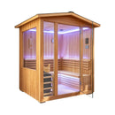 Outdoor 4-Person Traditional Cedar Steam Sauna With Sauna Heater (SAK71390) - Saksby Wholesale - Side View