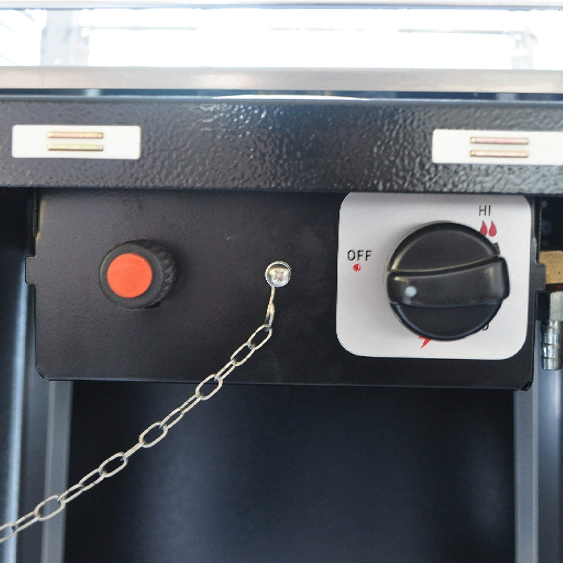 Outdoor 40K BTU Quartz Glass Tube Patio Propane Heater With Visible Flame (SAK91398) - Control View