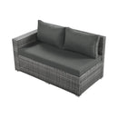 Outdoor 6-Piece All-Weather PE Rattan Sofa Set With Adjustable Seat, Storage Box, Removable Covers, And Tempered Glass Table Top (SAK37221) - Saksby Wholesale - 3 Seat Only Details