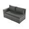 Outdoor 6-Piece All-Weather PE Rattan Sofa Set With Adjustable Seat, Storage Box, Removable Covers, And Tempered Glass Table Top (SAK37221) - Saksby Wholesale - 3 Seat Only Details