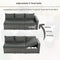 Outdoor 6-Piece All-Weather PE Rattan Sofa Set With Adjustable Seat, Storage Box, Removable Covers, And Tempered Glass Table Top (SAK37221) - Saksby Wholesale - Adjustable Seat