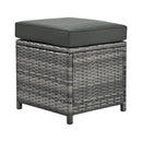 Outdoor 6-Piece All-Weather PE Rattan Sofa Set With Adjustable Seat, Storage Box, Removable Covers, And Tempered Glass Table Top (SAK37221) - Saksby Wholesale - Stool Only Details