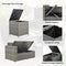Outdoor 6-Piece All-Weather PE Rattan Sofa Set With Adjustable Seat, Storage Box, Removable Covers, And Tempered Glass Table Top (SAK37221) - Saksby Wholesale - Storage Box Design