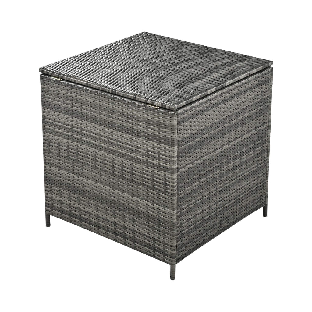 Outdoor 6-Piece All-Weather PE Rattan Sofa Set With Adjustable Seat, Storage Box, Removable Covers, And Tempered Glass Table Top (SAK37221) - Saksby Wholesale - Storage Box