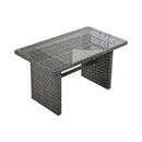Outdoor 6-Piece All-Weather PE Rattan Sofa Set With Adjustable Seat, Storage Box, Removable Covers, And Tempered Glass Table Top (SAK37221) - Saksby Wholesale - Table With Tempered Glass Top Only Details