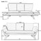 Outdoor Adjustable Wooden Patio Daybed Sofa With Cushions (SAK41345) - Saksby Wholesale - Dimensions