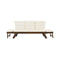 Outdoor Adjustable Wooden Patio Daybed Sofa With Cushions (SAK41345) - Saksby Wholesale - Expanded Sides Front View