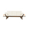 Outdoor Adjustable Wooden Patio Daybed Sofa With Cushions (SAK41345) - Saksby Wholesale - Expanded Sides