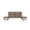 Outdoor Adjustable Wooden Patio Daybed Sofa With Cushions (SAK41345) - Saksby Wholesale - Expanded Stand Sides
