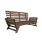 Outdoor Adjustable Wooden Patio Daybed Sofa With Cushions (SAK41345) - Saksby Wholesale - Side View Frame Details