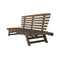 Outdoor Adjustable Wooden Patio Daybed Sofa With Cushions (SAK41345) - Saksby Wholesale - Side View Frame 
