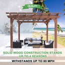 Outdoor Cedar Wood Patio Pergola With Slatted Trellis Roof (SAK92150) - Saksby Wholesale - Durability