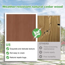 Outdoor Cedar Wood Patio Pergola With Slatted Trellis Roof (SAK92150) - Saksby Wholesale - Weather Resistant Natural Cedar Wood