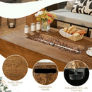 Outdoor Propane Gas Fire Pit Table W/ Lava Rocks & Cover, 50K BTU (SAK94436) - Saksby Wholesale - Parts View