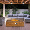 Outdoor Propane Gas Fire Pit Table W/ Lava Rocks & Cover, 50K BTU (SAK94436) - Saksby Wholesale - Patio View
