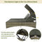 Outdoor Rattan Patio Daybed With Adjustable Backrest, Canopy Roof, Storage Box And Cup Holders (SAK54220) - Saksby Wholesale - Backrest Angles