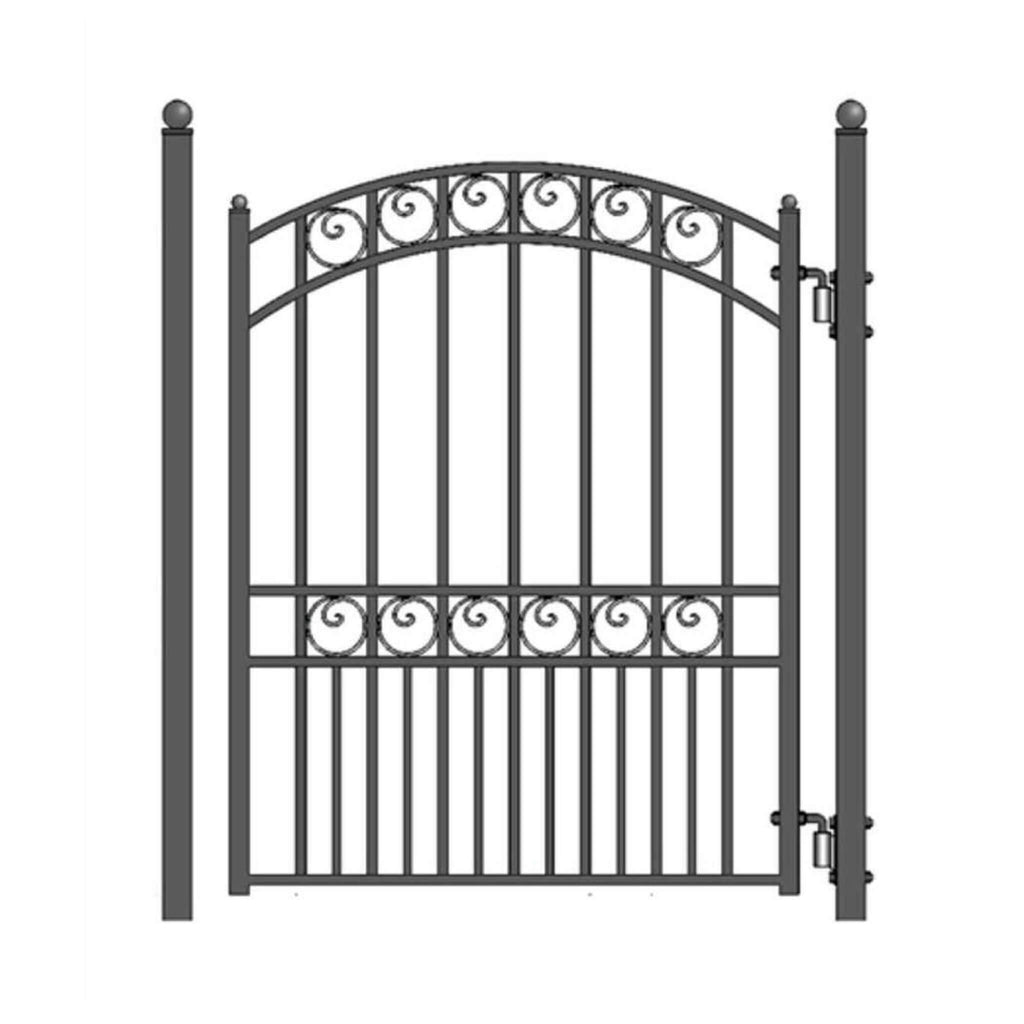 Paris Style Powder Coated Galvanized Steel Pedestrian Gate, 5FT [PGPAR-AP] (SAK14563) - Saksby Wholesale - Design Details