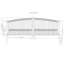 [12-18FT] Paris Style Steel Premium Dual Swing Driveway Gate [DGPARD-AP] (SAK97031) - Saksby Wholesale - 16ft Dimensions
