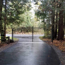 [12-18FT] Paris Style Steel Premium Dual Swing Driveway Gate [DGPARD-AP] (SAK97031) - Saksby Wholesale - Installed View