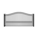 Paris Style Heavy-Duty Galvanized Steel Single Swing Driveway Gate (SAK78643) - Saksby Wholesale - Front View
