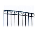 Paris Style Heavy-Duty Galvanized Steel Single Swing Driveway Gate (SAK78643) - Saksby Wholesale - Gate Designs View
