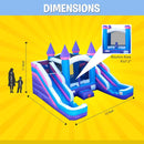 Pink Castle Bounce House Combo With Double Water Slide (SAK84027) - Saksby Wholesale - Dimensions