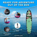 Pop Board Co. Inflatable Board 10'6 Royal Hawaiian Mint/Black (SAK48622) - Saksby Wholesale - Inclusions