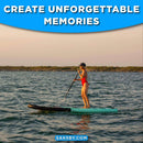 Pop Board Co. Inflatable Board 10'6 Royal Hawaiian Mint/Black (SAK48622) - Saksby Wholesale - LIfestyle Image In The Sea
