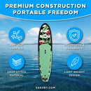 Pop Board Co. Inflatable Board 10'6 Royal Hawaiian Mint/Black (SAK48622) - Saksby Wholesale - Material Features