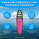 Pop Board Co. Inflatable Board 10'6 Royal Hawaiian Pink/Black (SAK36410) - Saksby Wholesale - Features