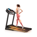 Portable 3.5HP Space Saving Folding Treadmill With Incline And 12 Preset Programs (SAK29735) - Saksby Wholesale - In Use View