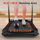 Portable 3.5HP Space Saving Folding Treadmill With Incline And 12 Preset Programs (SAK29735) - Saksby Wholesale - Running Area View