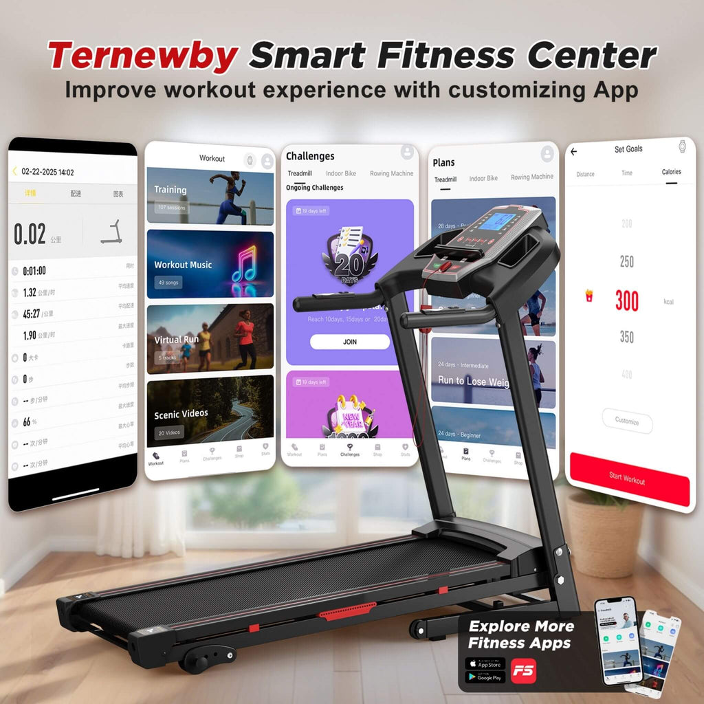 Portable 3.5HP Space Saving Folding Treadmill With Incline And 12 Preset Programs (SAK29735) - Saksby Wholesale - Smart App View
