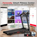 Portable 3.5HP Space Saving Folding Treadmill With Incline And 12 Preset Programs (SAK29735) - Saksby Wholesale - Smart App View