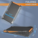 Portable Compact 2HP Under Desk Treadmill With Safety Key And Wheels for Home And Office Workouts (SAK72810) - Saksby Wholesale - Folding Handle Bar