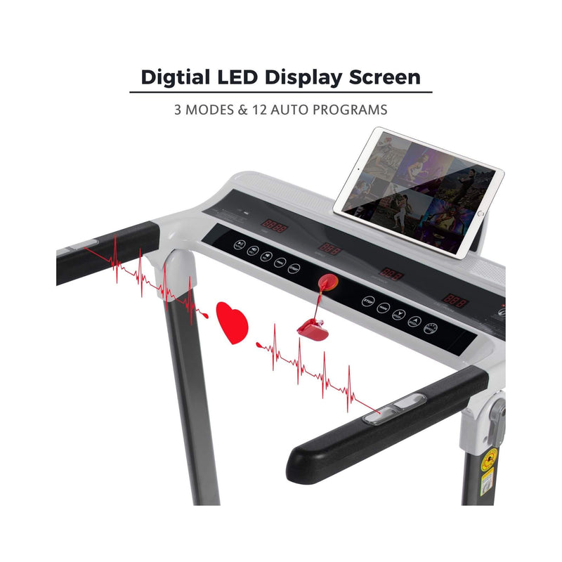 Portable Compact Home Cardio Fitness Treadmill With 3.5HP Electric Motor Bluetooth Speaker (SAK32416) - Saksby Wholesale - Display View