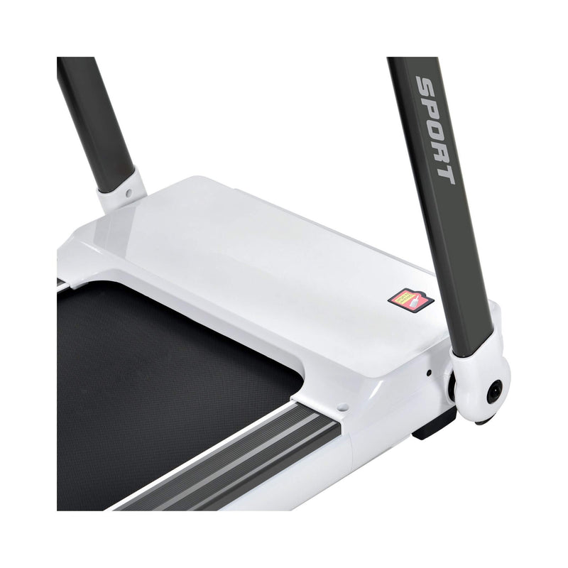 Portable Compact Home Cardio Fitness Treadmill With 3.5HP Electric Motor Bluetooth Speaker (SAK32416) - Saksby Wholesale - White Finish View