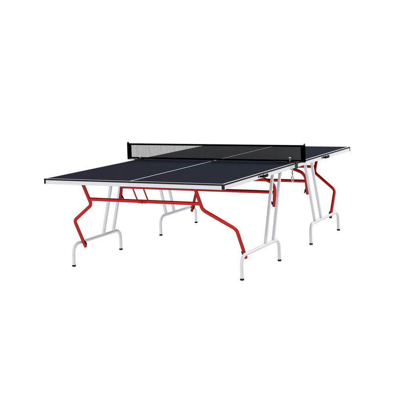 Portable Foldable Full Size Ping Pong Table Tennis Table (SAK64929) Saksby - Front Corner View On White Background
