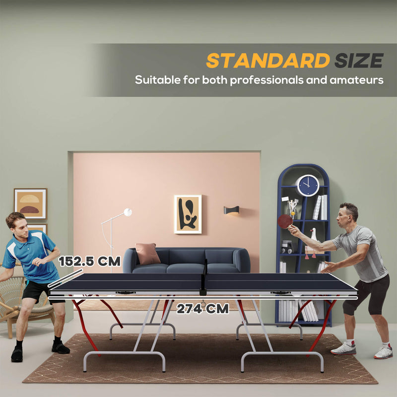 Portable Foldable Full Size Ping Pong Table Tennis Table (SAK64929) Saksby - Lifestyle Dimensions
