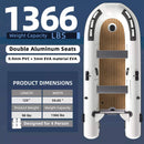 Portable Inflatable Dinghy Boat Kit With Accessories (SAK93784) Saksby - Dimensions